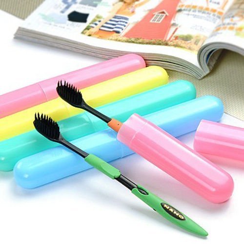 Inditradition 4 Piece Plastic Travel Bathroom Toothbrush Holder