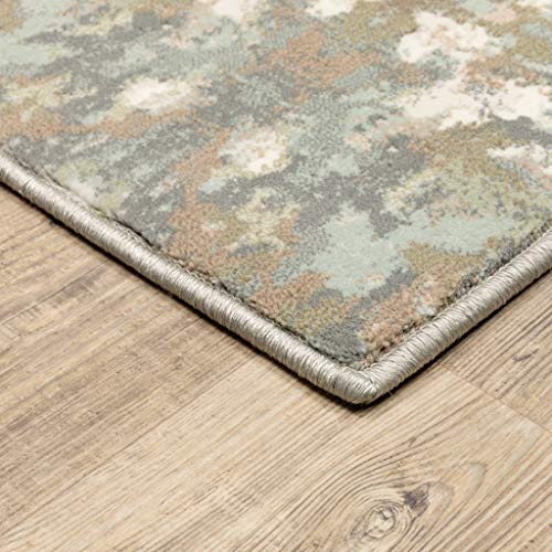 HomeRoots 9' X 12' Ivory Gray Abstract Ikat Indoor Area Rug