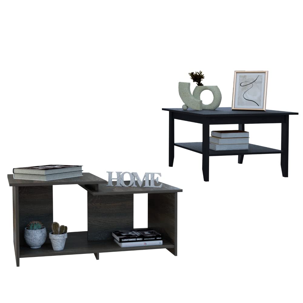 Houston Living Room Set,17.7&Quot; H X 31.5&Quot; W X 27.5&Quot; D,Black/Espresso