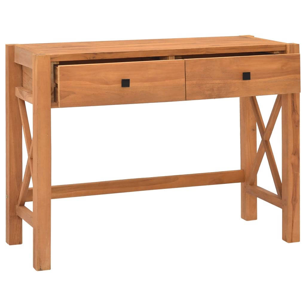 CHARMMA Desk with 2 Drawers 39.4&quot;x15.7&quot;x29.5&quot; Recycled Teak Wood