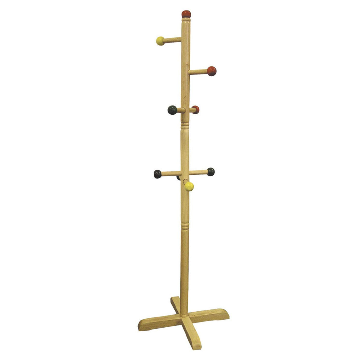 ORE International Kids' Primary-Color 8-Peg Coat Rack