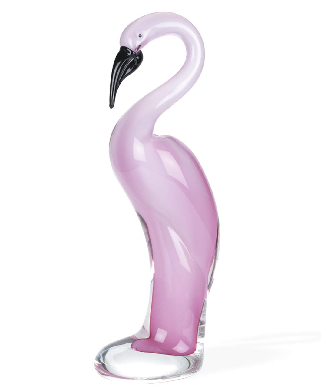 13' Mouth Blown Pink Flamingo Art Glass