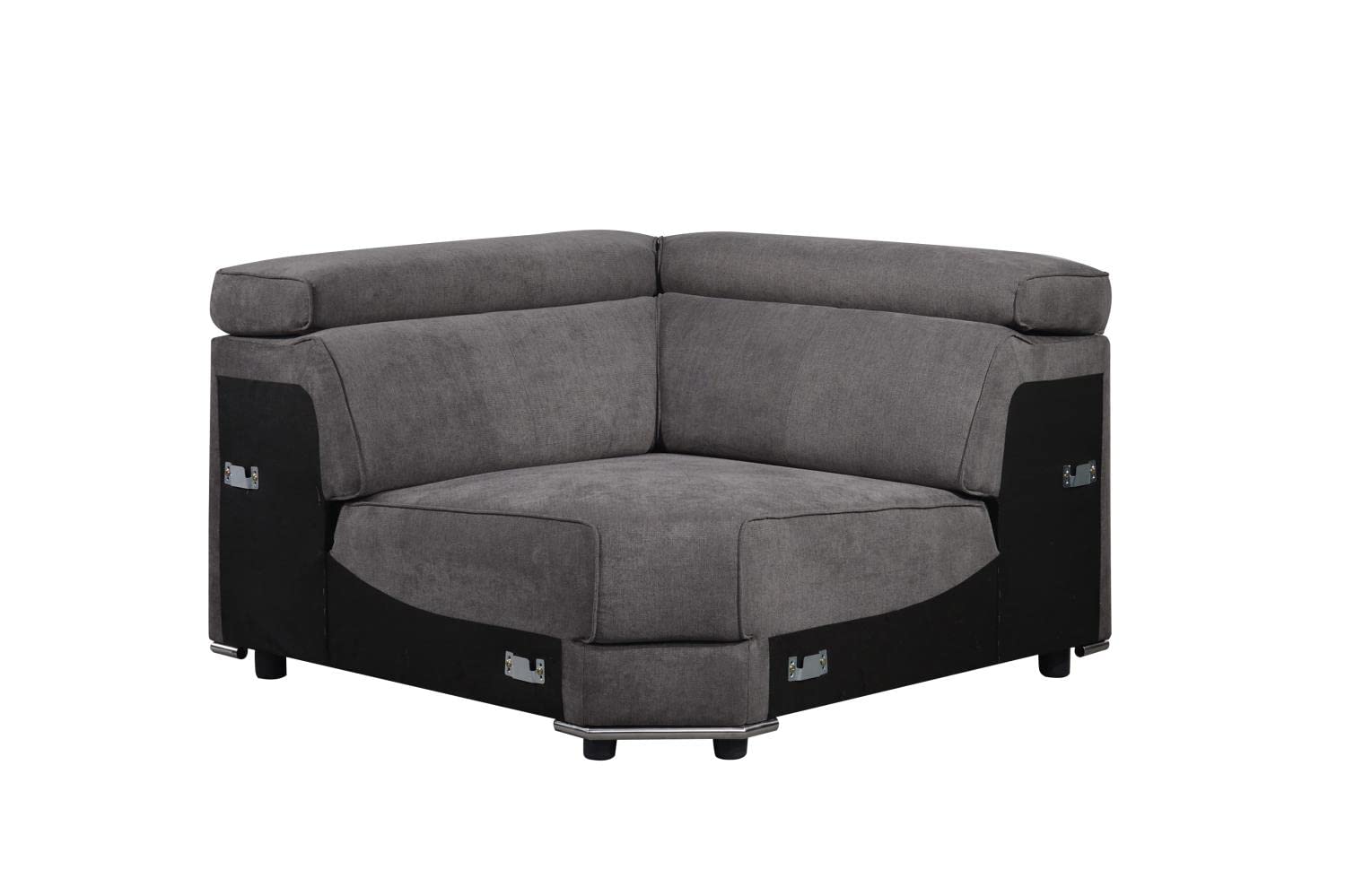 ACME Alwin Modular - Wedge, Dark Gray Fabric/Dark Gray Fabric/Contemporary/Casual