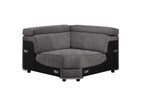 ACME Alwin Modular - Wedge, Dark Gray Fabric/Dark Gray Fabric/Contemporary/Casual