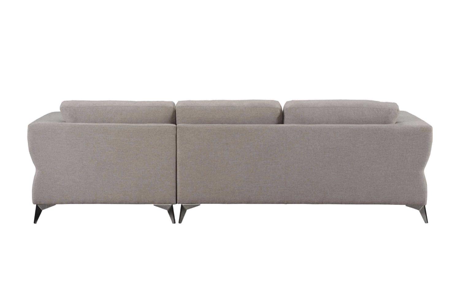 Acme Josiah Sectional Sofa in Sand Fabric