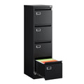 MIIIKO 4 Drawer Filing Cabinets with Lock, Metal File Cabinet with 4 Drawers, Home Office File Folders Cabinet for Letter Legal 