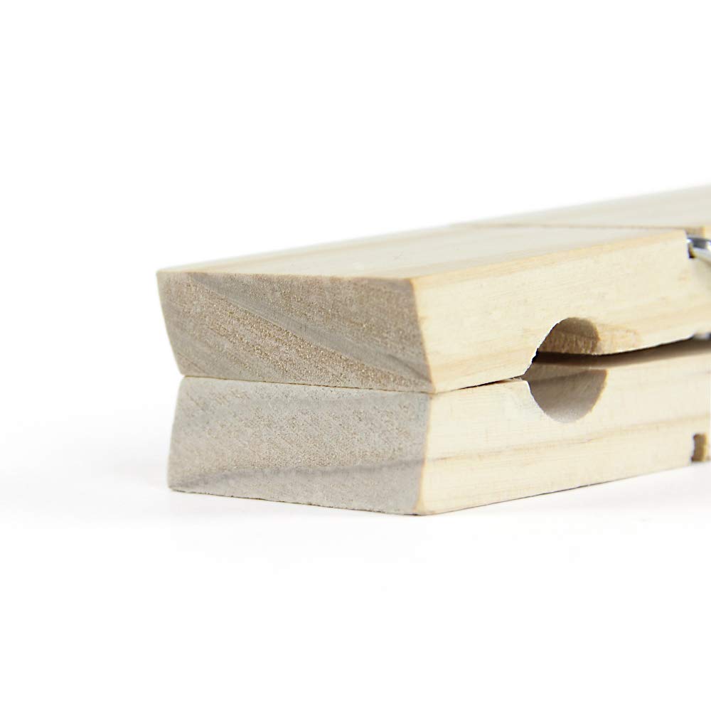 RIVERKING 9 Inch Jumbo Clothespins - Natural Wood Clips for DIY Crafts, Bathroom & Laundry Room Decor, Set of 2