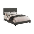 Benjara Benzara Modern Wooden Eastern King Bed, Gray,