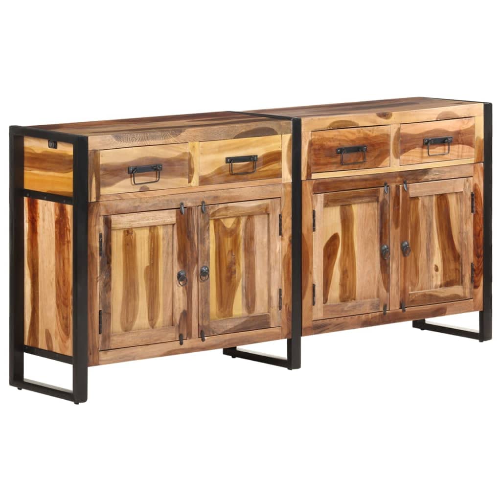 vidaXL Sideboard 67.7&quot;x13.8&quot;x31.5&quot; Solid Acacia Wood with Honey Finish