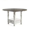 Steve Silver Joanna Ivory and Dark Oak Round Counter Height Table JA5959CTTB