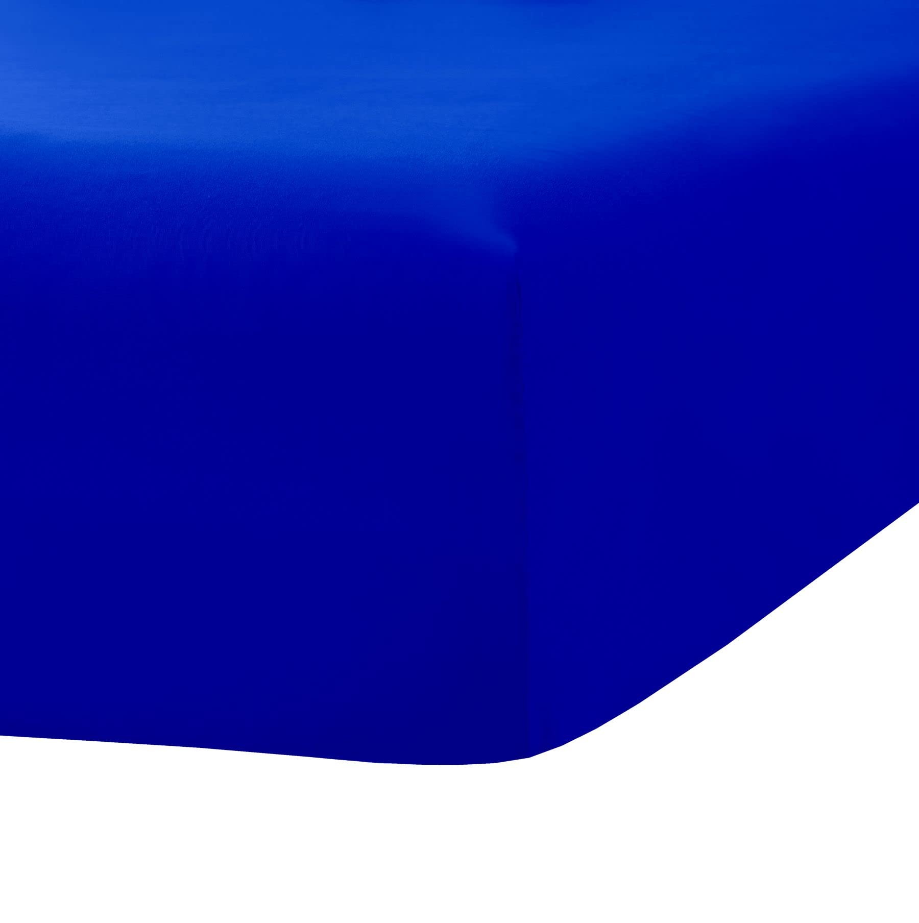Ghooss Full Size Fitted Sheet-Single Fitted Deep Pocket Sheet Up To 14 Inch-Wrinkle-Fade-Stain Resistant-1 Pack(Royal Blue,Full)