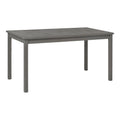 Walker Edison Dominica Contemporary Slatted Outdoor Dining Table, 34 Inch, Grey Wash