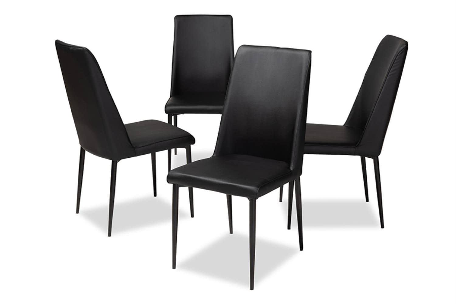 Baxton Studio Chandelle Modern and Contemporary Faux Leather Upholstered Dining Chair