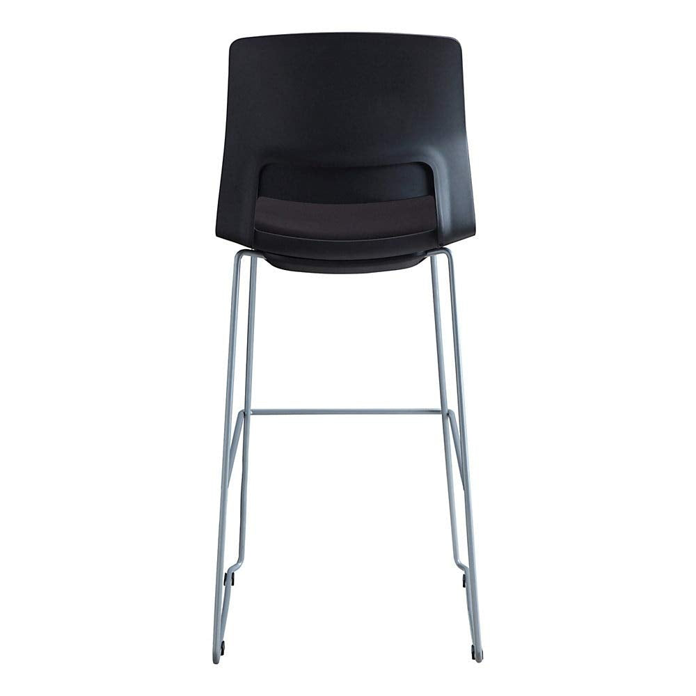 Lorell Arctic Series Black Bar Stool (Pack Of 2)