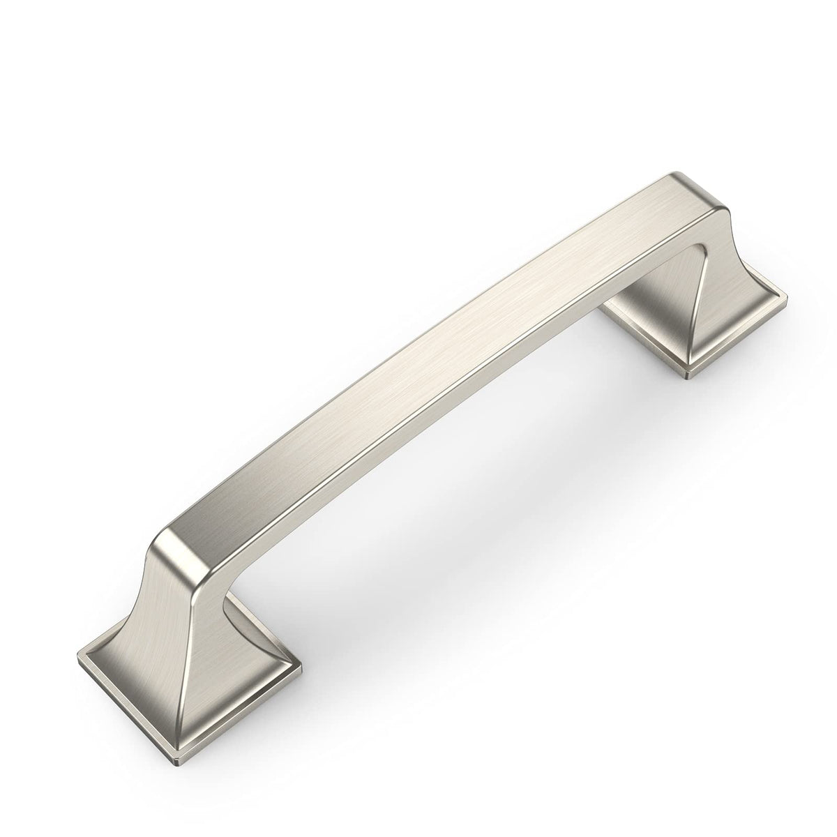 Amerdeco 10 Pack Brushed Satin Nickel 375 Inch(96Mm) Hole Centers Kitchen Cabinet Pulls Hardware Kitchen Handles For Cabinets Cu