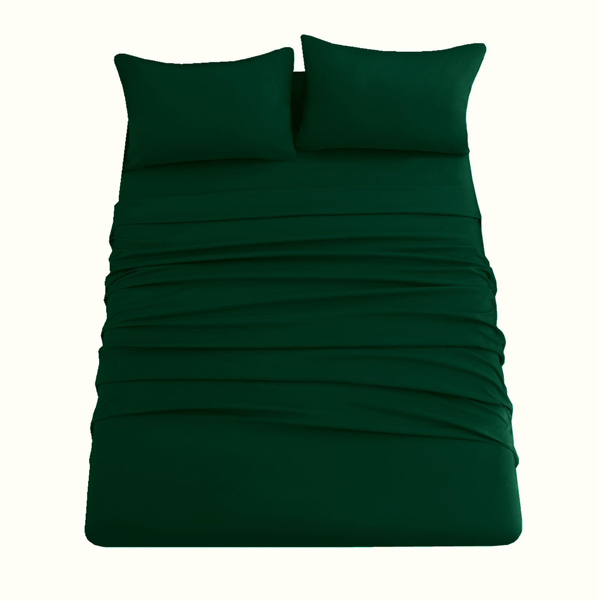 Ghooss Forest Green Full Sheets Extra Soft Bed Sheets Brushed Microfiber 1800 Sheets - Deep Pocket, Wrinkle & Fade Free - 4 Piec