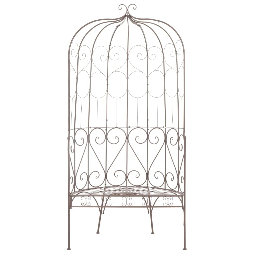 Furniking Garden Bench 37.4&quot; Iron Antique Brown