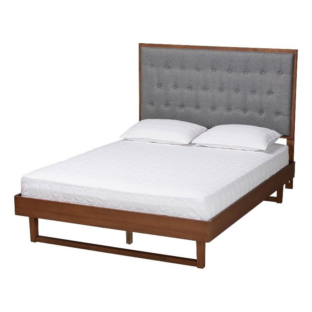 Baxton Studio Bryn King Panel Platform Bed - Thumbnail 3