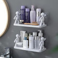 Kuchit Enterprise Bathroom Shelf For Wall, Bathroom Organiser, Kitchen Racks And Shelves For Storage, Drill Punching Free Hangin