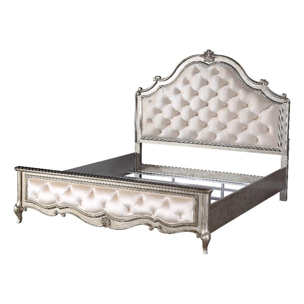 Acme Esteban Queen Tufted Panel Bed - Thumbnail 4