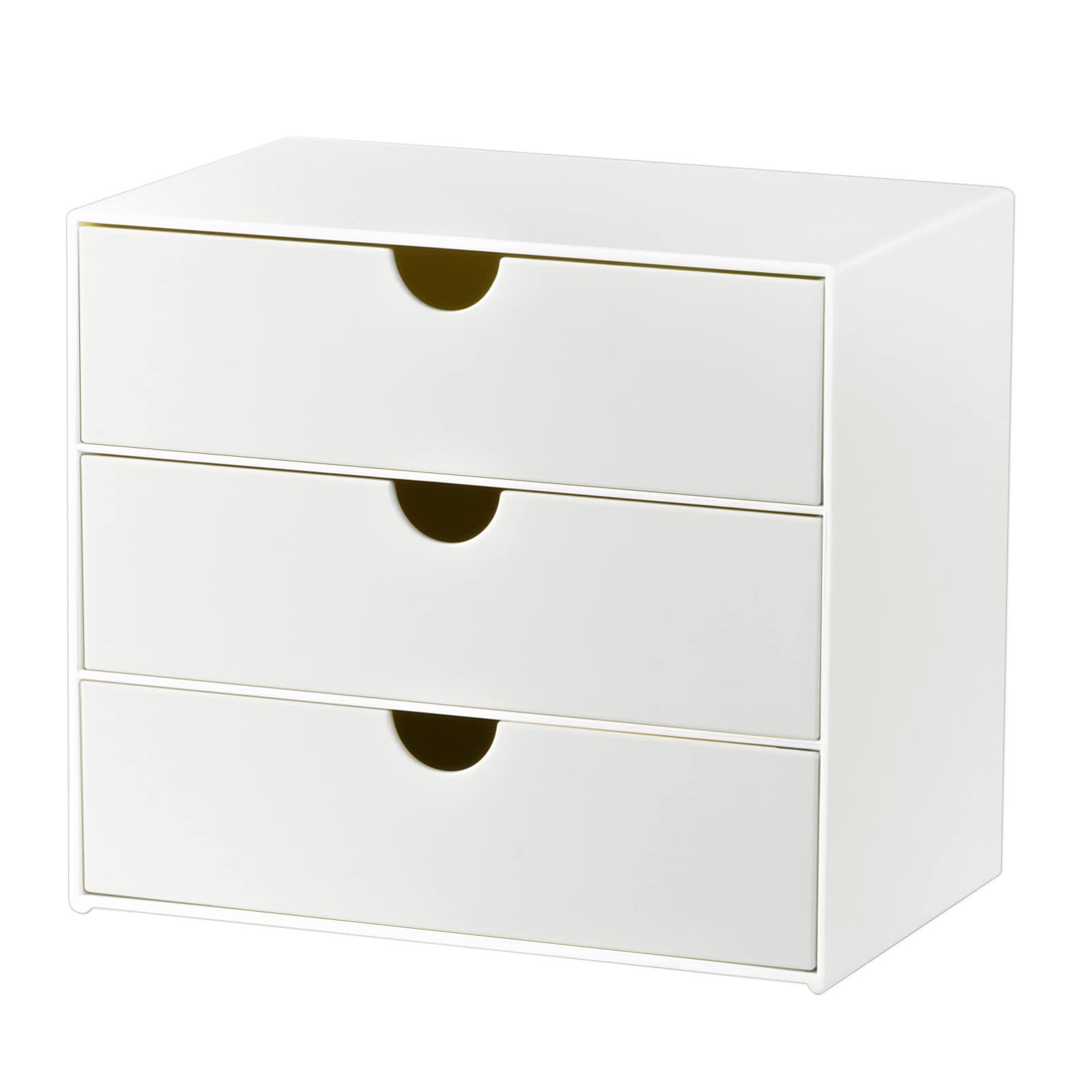 Lunmore 3-Drawer Vanity Organizer, Compact Storage Organization Drawers Set For Cosmetics, Dental Supplies, Bathroom, Dorm, Desk