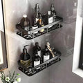 Veluza Multipurpose SelfAdhesive Aluminium Bathroom Wall Mounted Storage Organizer Shelf Holder/Rack/Bathroom Accessories (Pack