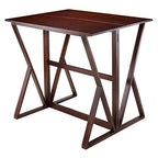 Ergode Wood Torrence High Table | Folding Round Table | Oyster Gray Finish | 30' Diameter | Contemporary Design | Slim 3' Depth | Sturdy Solid Wood | Ideal for Small Spaces (94139-VV)