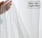 Pi Tier Sheer Curtains With Rod Pocket,Light Voile Home Decoration For Kitchen/Small Window 2 Panels(Beige,W42Xl30)