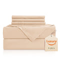 Luxury Silky Soft Bed Sheet Set, 4 Piece,Twin Xl Size, Fits 16 Inch Deep Pocket Mattresses, Wrinkle Free & Breathable Cooling, C