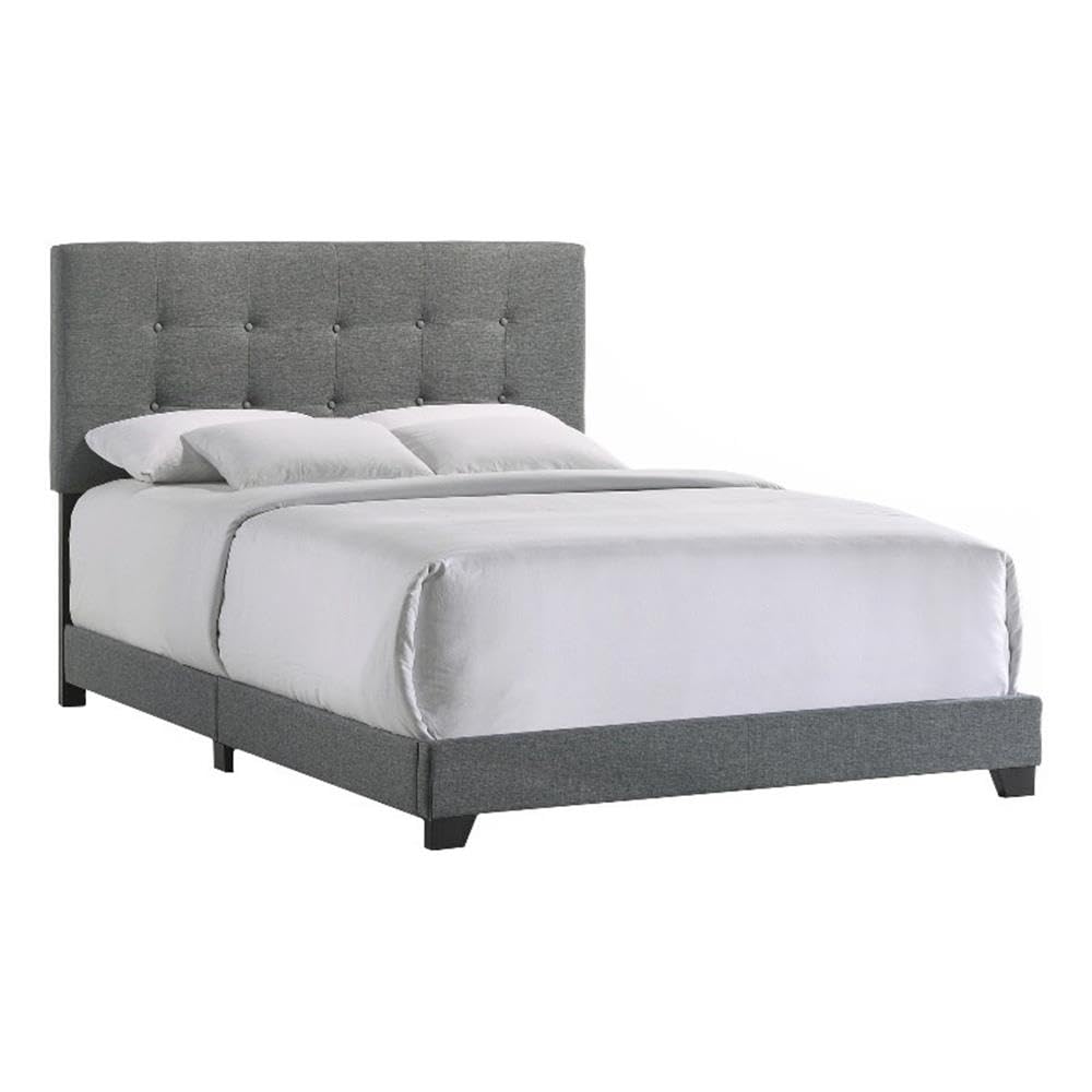 Intercon Addyson UPH Bed Platform, Queen (U.S. Standard), Gray