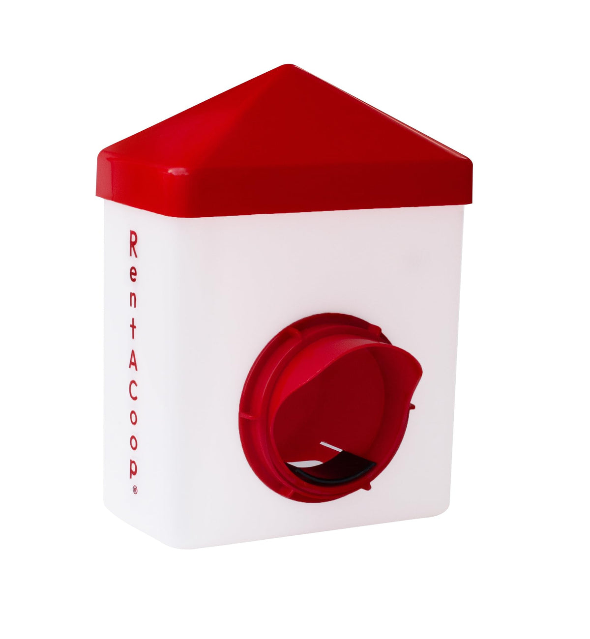 Rentacoop Chick2Chicken 2.5Lb Bpa-Free Single-Port Feeder - Includes Anti-Roost Lid, Slider Port Cover, And Wire Bracket - Suita