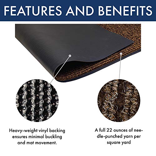 Notrax 117 Heritage Rib Entrance Mat, For Home Or Office, 3'X10', Brown