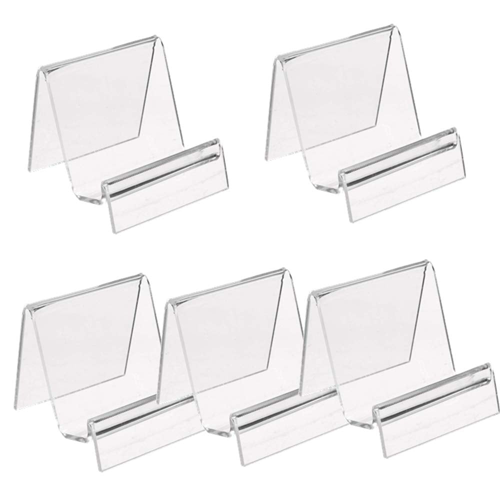 5 Pack Clear Acrylic Wallet Display Stand Retail Store Holder Shelf For Glasses,Wallet Display Office Display Risers For Phone,G