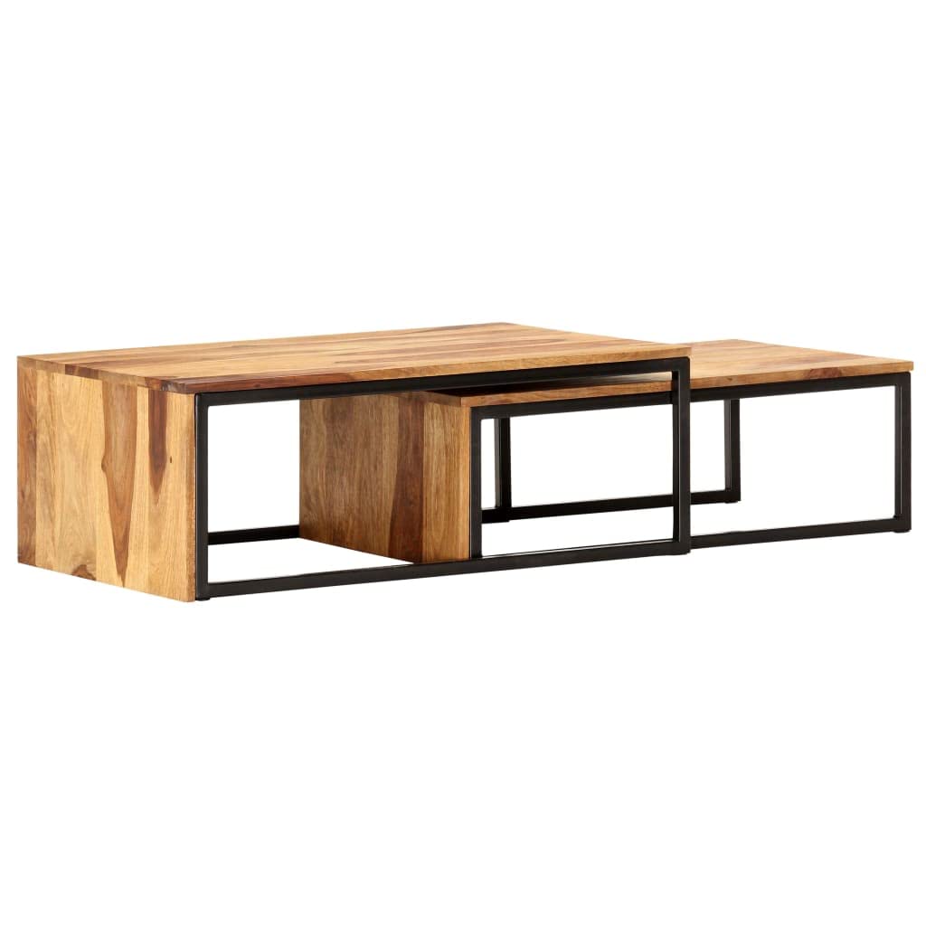 vidaXL Solid Sheesham Wood Coffee Table - Thumbnail 4