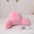 Holawakaka Standard Faux Fur Bed Rest Pillow With Arms, Rabbit Fur Reading Pillows Perfect For Adults, Teens, Kids, Arm, Back, P
