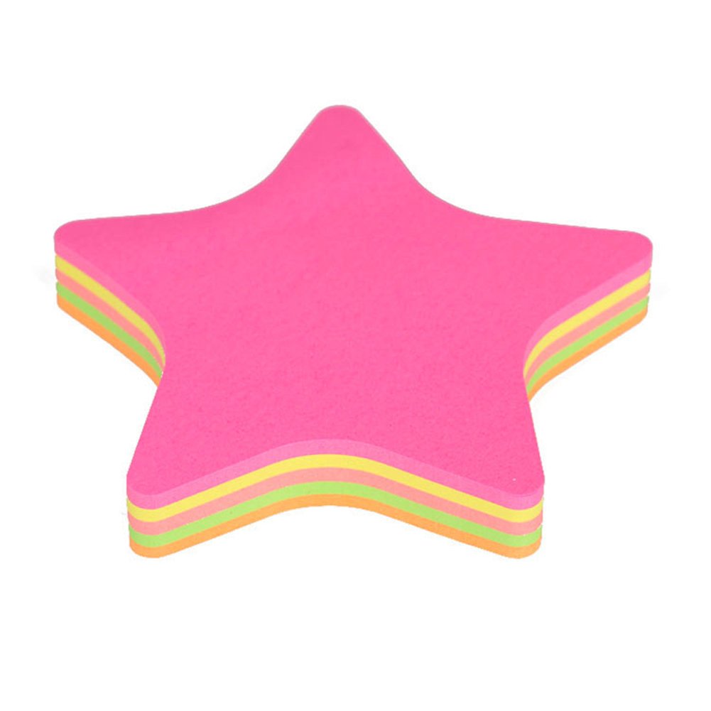 600 Sheet 3 X 3Inch Cute Shape Sticky Note Pads Notepads Office Supplies Products Memo Pad Portable Paper Self-Stick Notes (Star