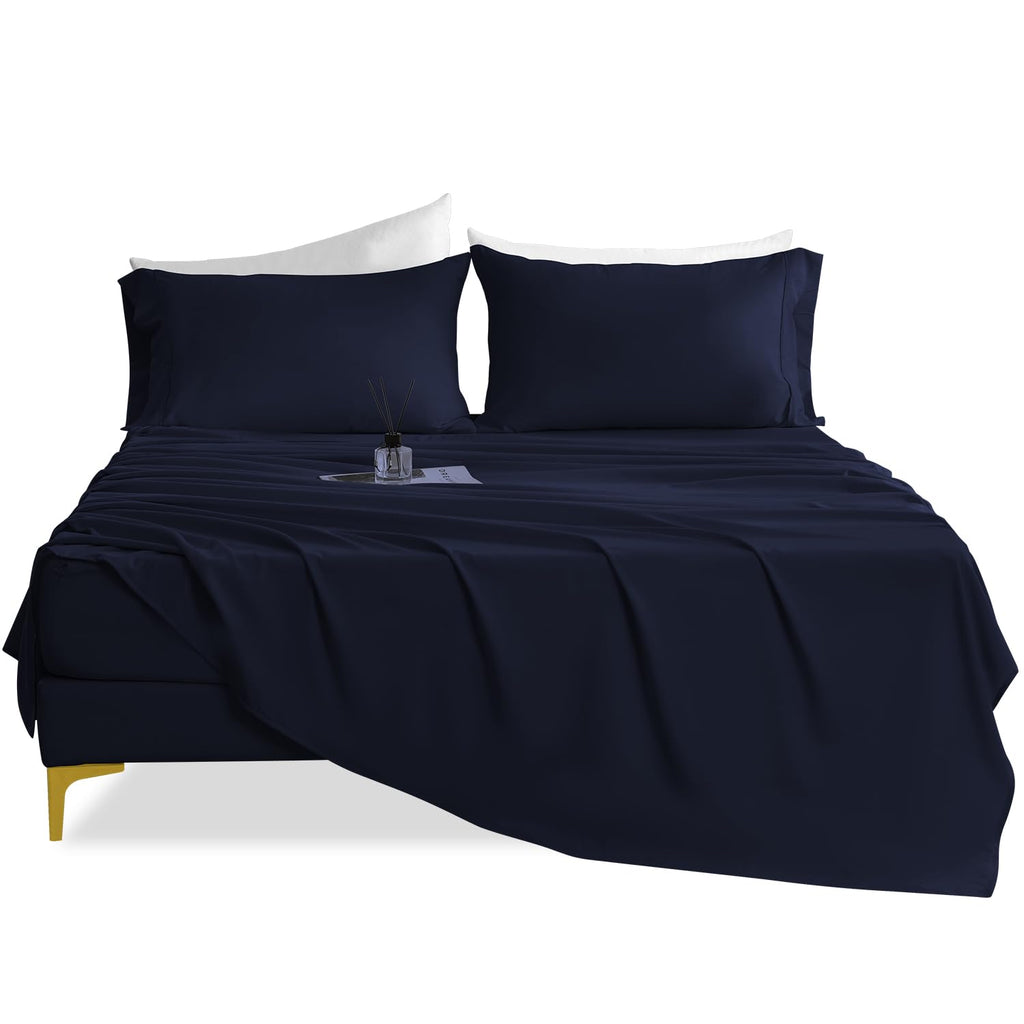 Cozysmile Lightweight King Sheet Set - 4 Piece Silky Soft Breathable Bed Sheet & Pillowcase Set, 16'' Deep Pocket Hotel Luxury W