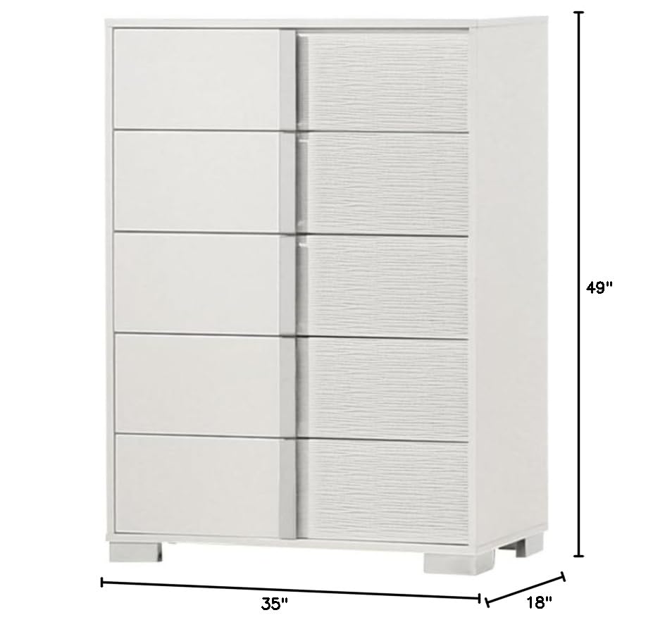Best Quality Furniture B750 Chest, Large, White