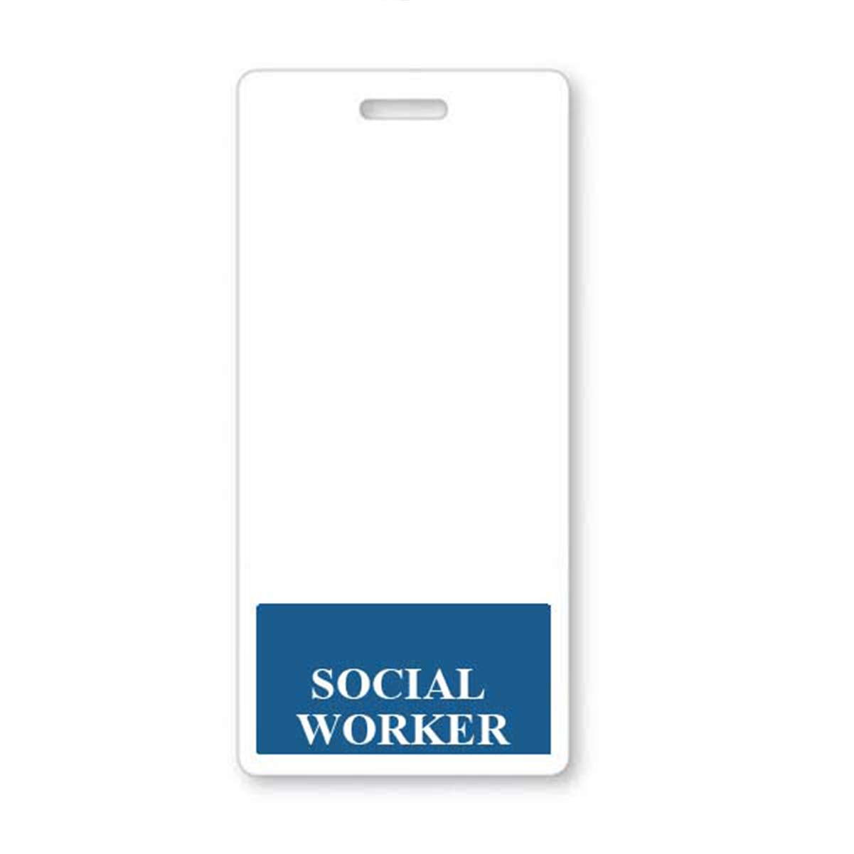 Social Worker Badge Buddy - Vertical Badge Buddies For Social Workers - Spill & Tear Proof Cards - 2 Sided Usa Printed Quick Rol