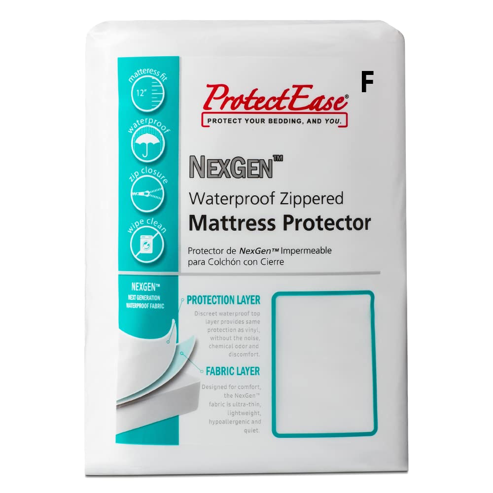 Nexgen Waterproof Zippered Mattress Protector (Full) White