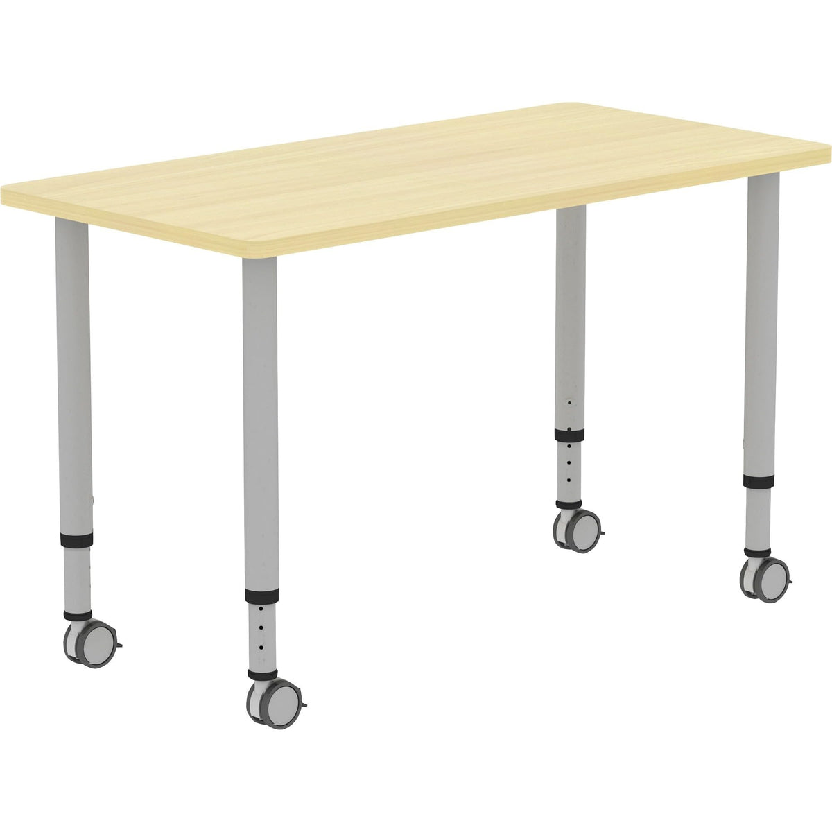 Lorell, Llr69582, Height-Adjustable 48&quot; Rectangular Table, 1 Each