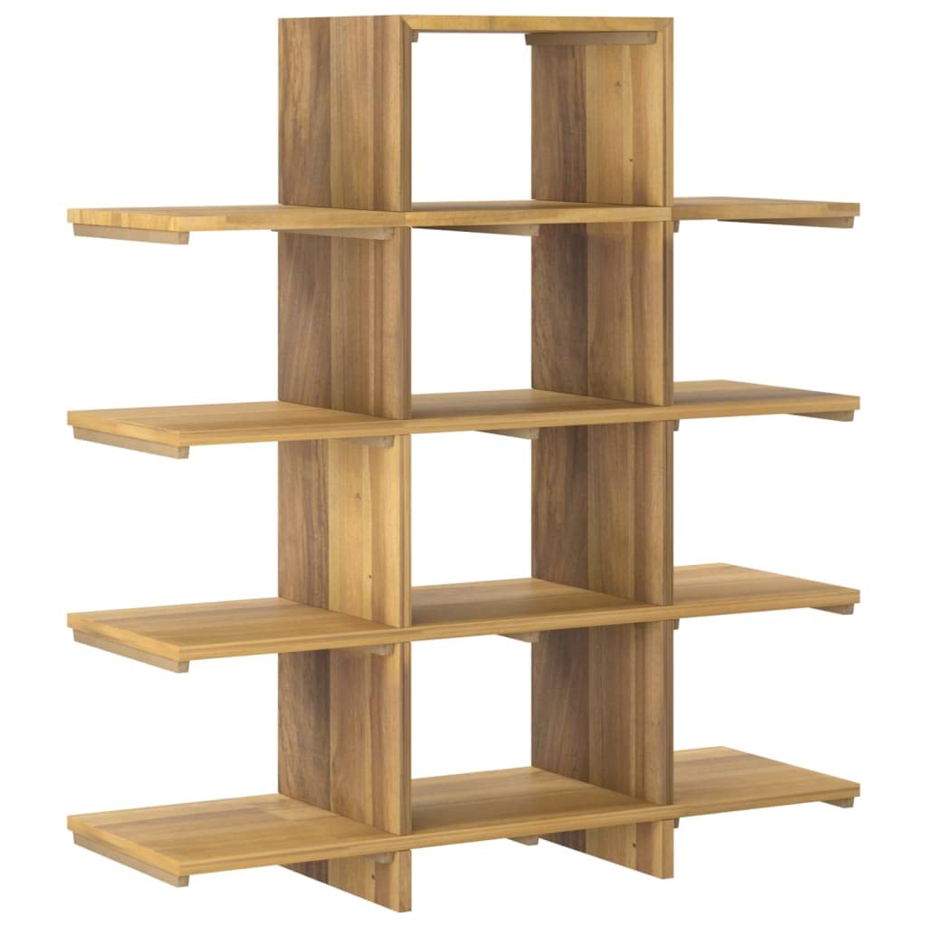 vidaXL Solid Wood Book Cabinet - Teak Bookshelf with Abundant Storage - Sanded Smooth Finish - Multi-Room Use - Home Decor