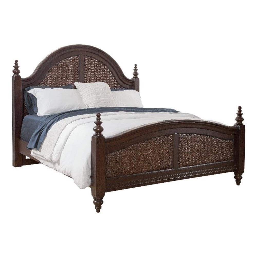 American Woodcrafters Rodanthe Queen Woven Wood Panel Bed
