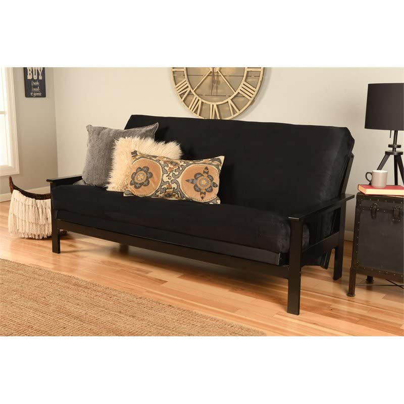 Kodiak Furniture Monterey Black Sofa with Suede Black Mattress