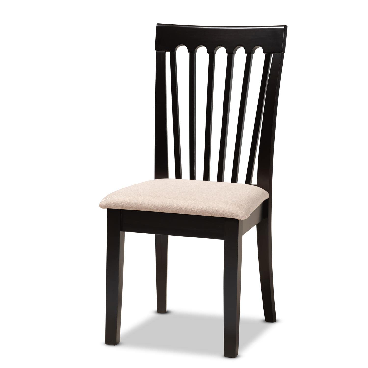 Baxton Studio Modern Sand and Dark Brown 7-Piece Dining Set