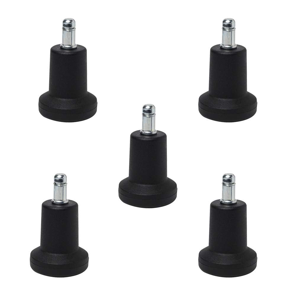 5Pcs High Profile Bell Glides 2.5' Replacement Office Desk Chair Or Stool Swivel Caster Wheels,Easy Conversion From Wheeled Cas