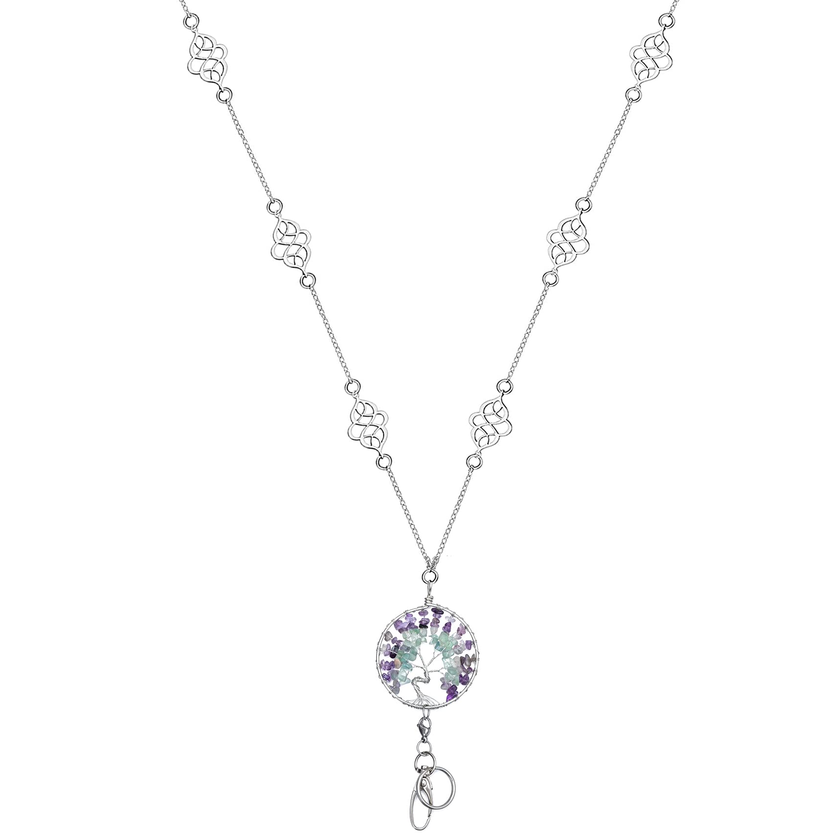 Women'S Fashion Lanyard Necklace Chain Lanyard Super Strong For Keys Badge Holder (001) Tree Of Life