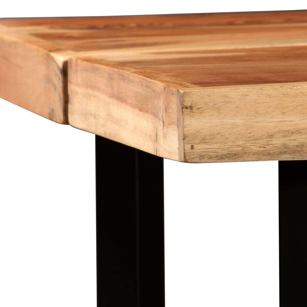 vidaXL Bar Table Solid Acacia Wood - Thumbnail 5