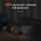 Miulee 100% Blackout Curtains 108 Inches Long, Linen Curtains & Drapes For Bedroom Living Room Back Tab Black Out Window Treatments Thermal Insulated Room Darkening Rod Pocket, White, 2 Panels