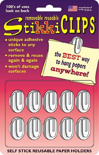 Stikki Clips White 20 Per Pack Learning Materials Supplies Stk01320 Fpc Corporation